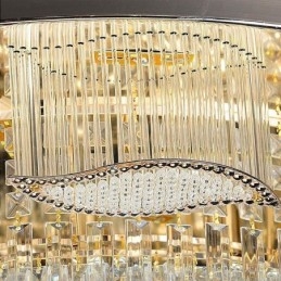 Luminária de teto de cristal contemporânea simples redonda embutida luminária de montagem