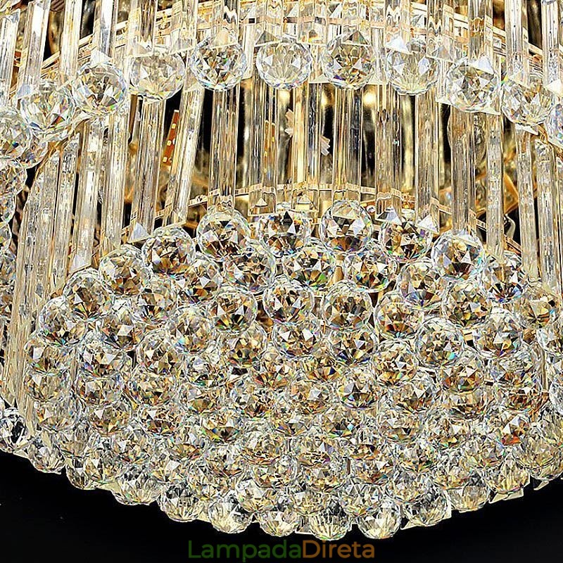 Luminária de teto de cristal contemporânea simples redonda embutida luminária de montagem