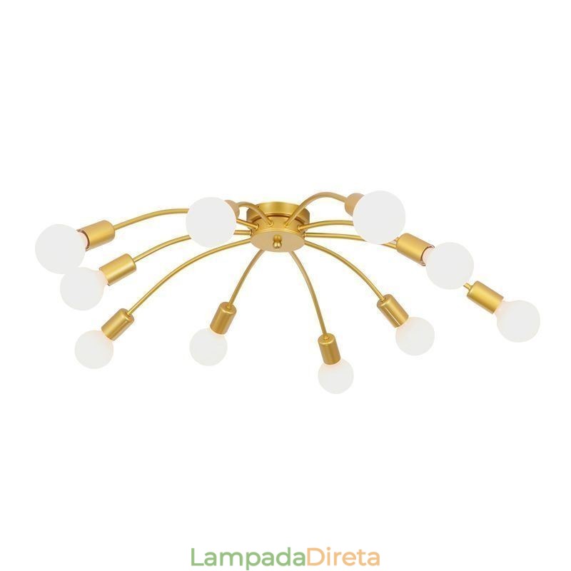 Luminária de teto Spider, luminária de jantar antiga, clássica, embutida, 8 10 braços