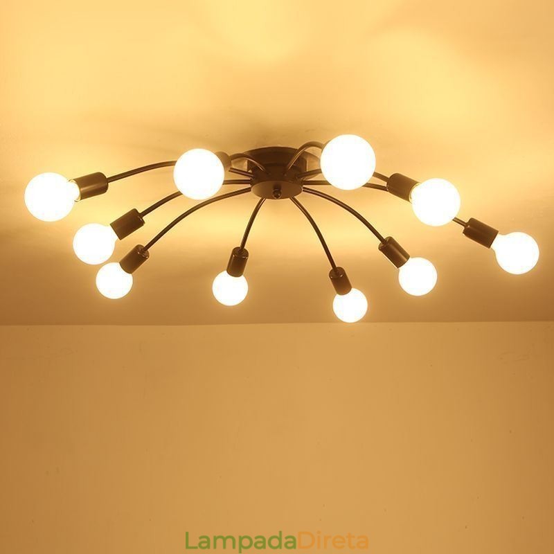 Luminária de teto Spider, luminária de jantar antiga, clássica, embutida, 8 10 braços