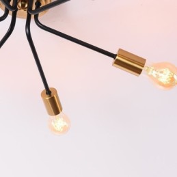 Lustre Sputnik 6 luzes semi embutidas luminária de teto