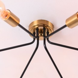 Lustre Sputnik 6 luzes semi embutidas luminária de teto