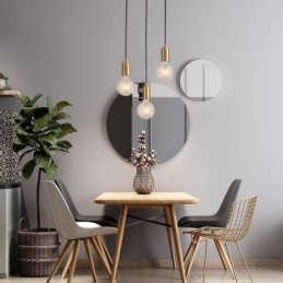 Nordic Brass 3 Pendant Cluster Light Island Luminária criativa minimalista