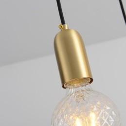Nordic Brass 3 Pendant Cluster Light Island Luminária criativa minimalista