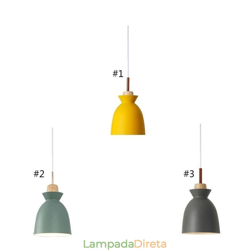 Luminária pendente nórdica simples Macaron Iron Arti Three Lights