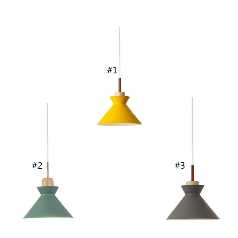 Nordic Macaron Island 3 Luzes Pendentes Iluminação Simples Ferro Arti Três Luzes