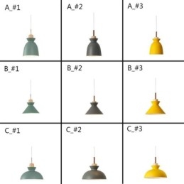 Macaron Pendant Light Nordic Simple Iron Arti Três luzes Luminária