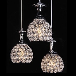Lustre de Cristal Moderno Contemporâneo Metal