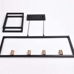 Luminária pendente de 4 luzes estilo industrial Lightingway