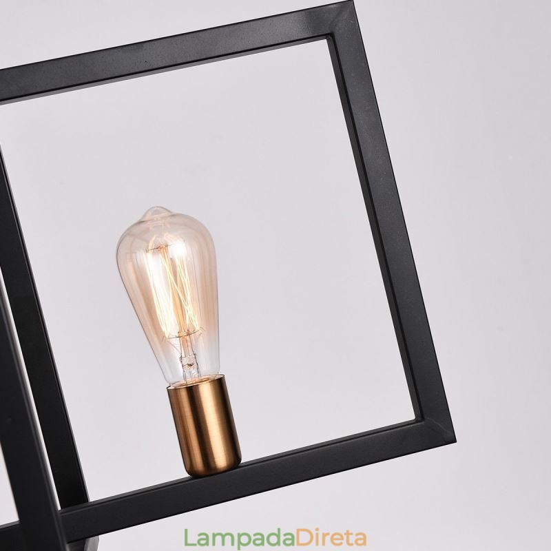Luminária pendente de 4 luzes estilo industrial Lightingway