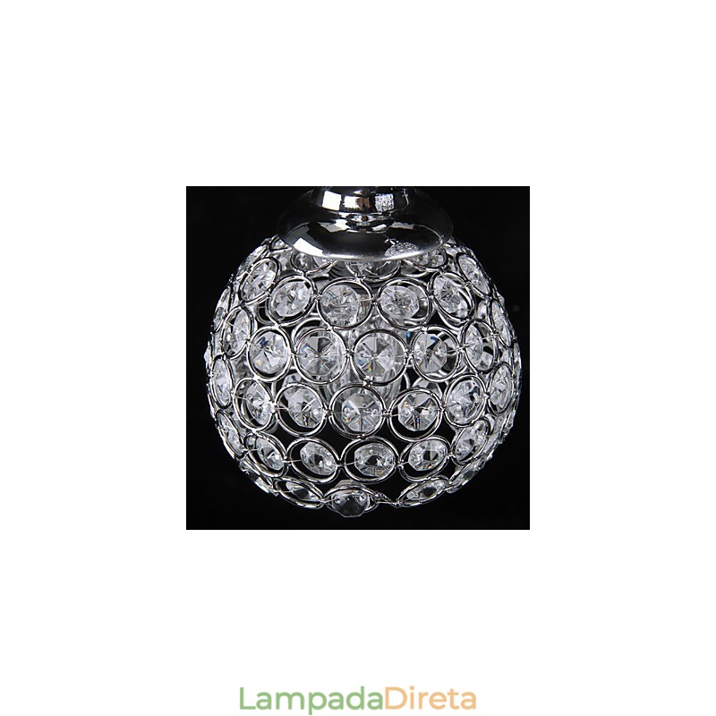 Lustre de Cristal Moderno Contemporâneo Metal