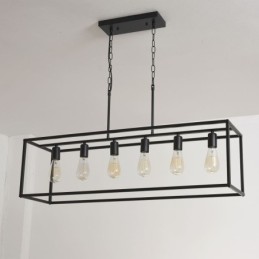 Luminária pendente de fazenda, ilha, luzes suspensas, 6 luzes