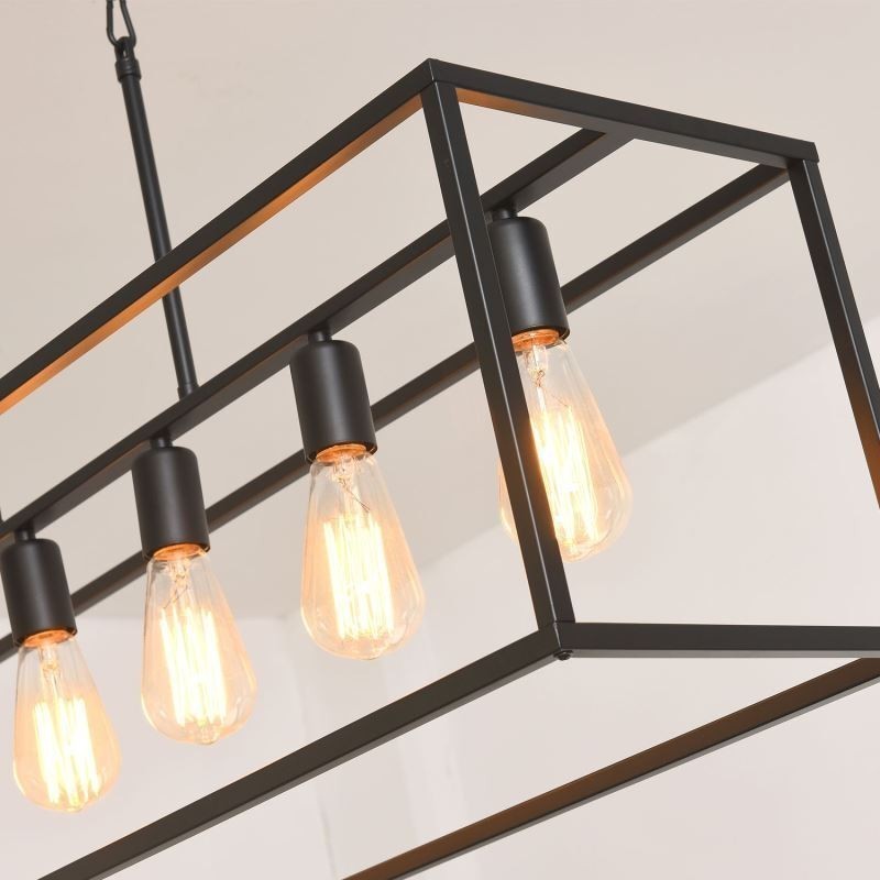 Luminária pendente de fazenda, ilha, luzes suspensas, 6 luzes