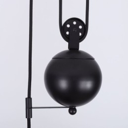 Luminária pendente de polia de fazenda industrial com design retrátil e altura ajustável