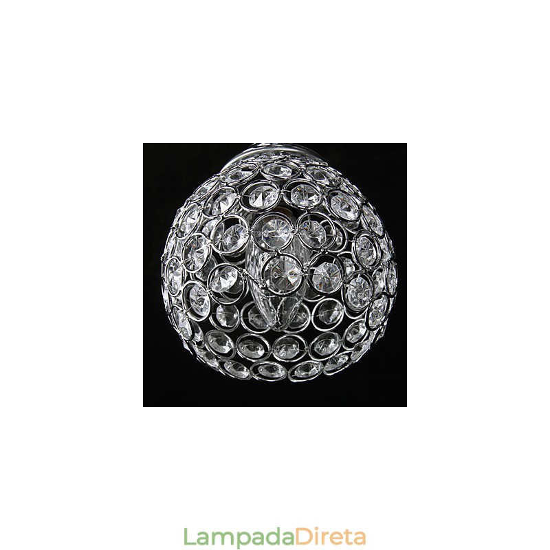 Lustre de Cristal Moderno Contemporâneo Metal