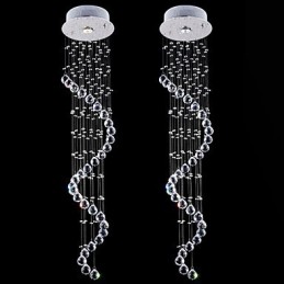 Lustre de cristal pendente, iluminação, 1 luz, canpoy prateado, transparente, k9, cristal, hélice, teto, lâmpadas, h120cm
