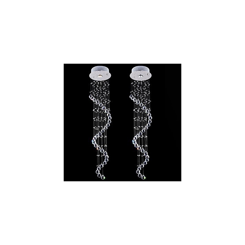 Lustre de cristal pendente, iluminação, 1 luz, canpoy prateado, transparente, k9, cristal, hélice, teto, lâmpadas, h120cm