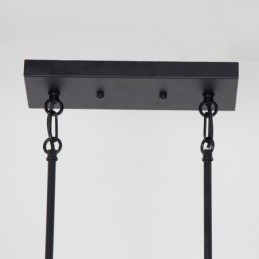 Luminária pendente de metal industrial, luminária de teto trapezoidal suspensa