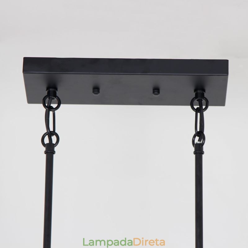 Luminária pendente de metal industrial, luminária de teto trapezoidal suspensa