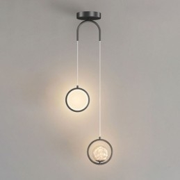 Luminária pendente de anel redondo moderna luminária suspensa de bola