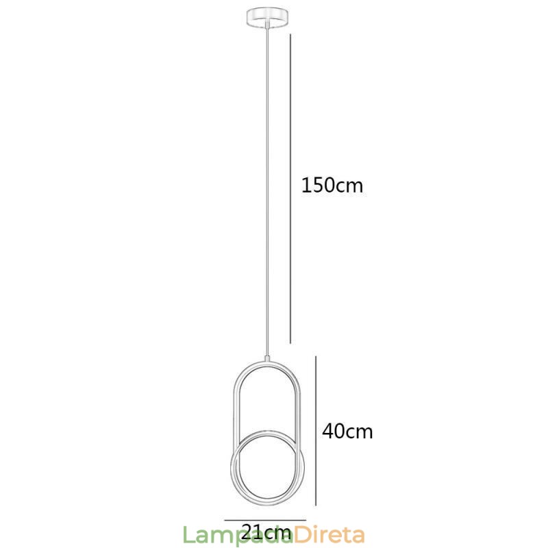 Luminária pendente moderna e criativa