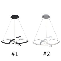 Lustre moderno regulável com 3 anéis de iluminação pendente