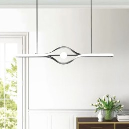 Luminária pendente linear moderna com tira longa