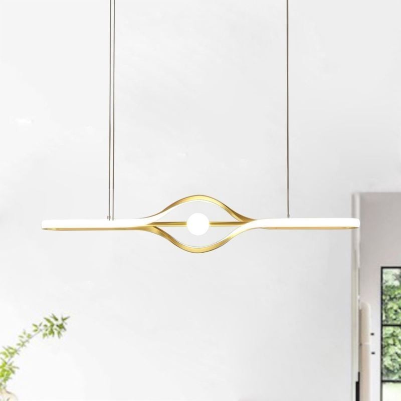 Luminária pendente linear moderna com tira longa