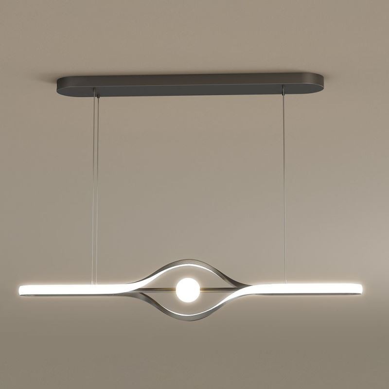 Luminária pendente linear moderna com tira longa