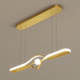 Luminária pendente linear moderna com tira longa