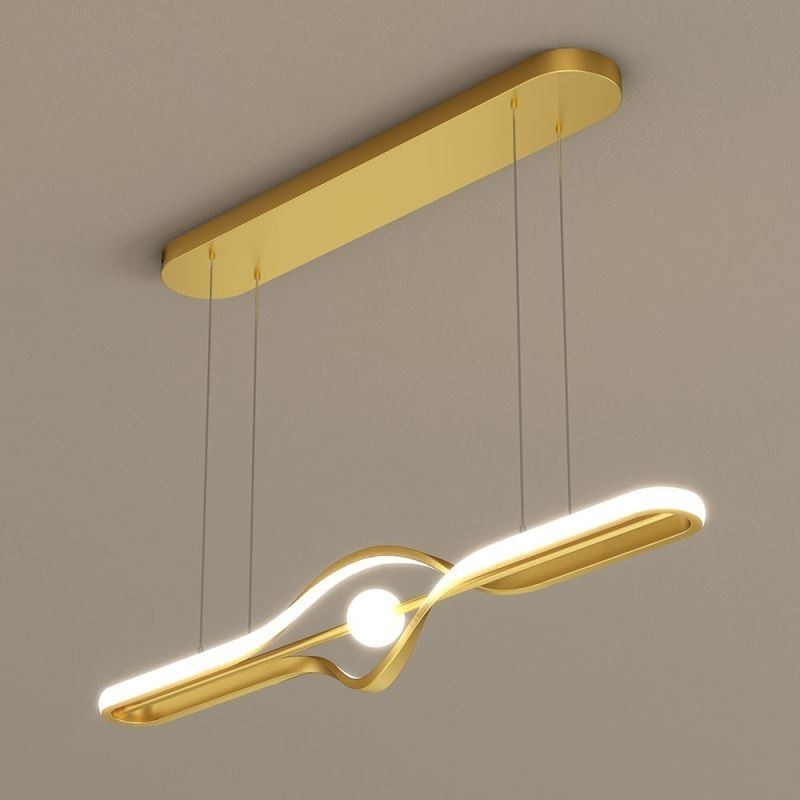 Luminária pendente linear moderna com tira longa