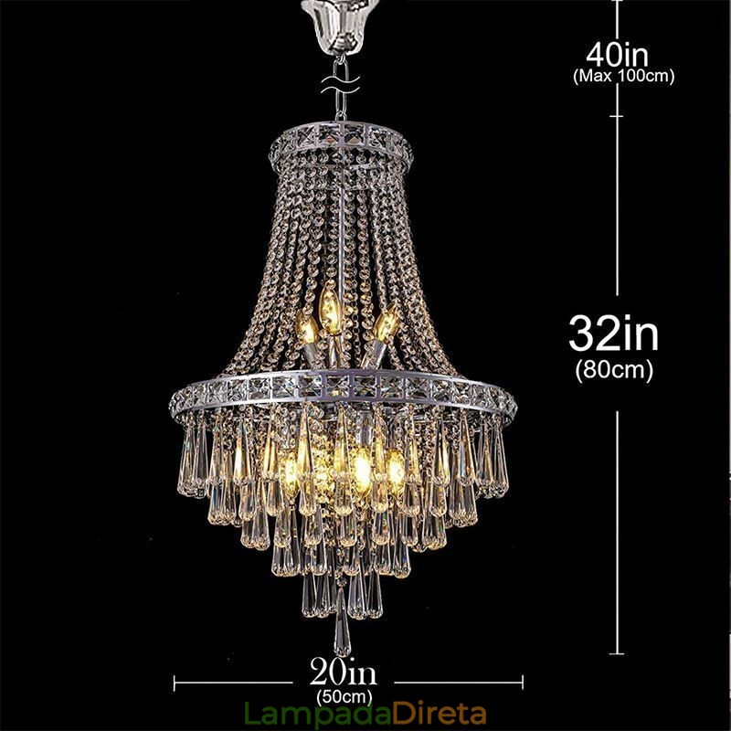 Lustre de cristal moderno contemporâneo elegante luminária de teto escada duplex