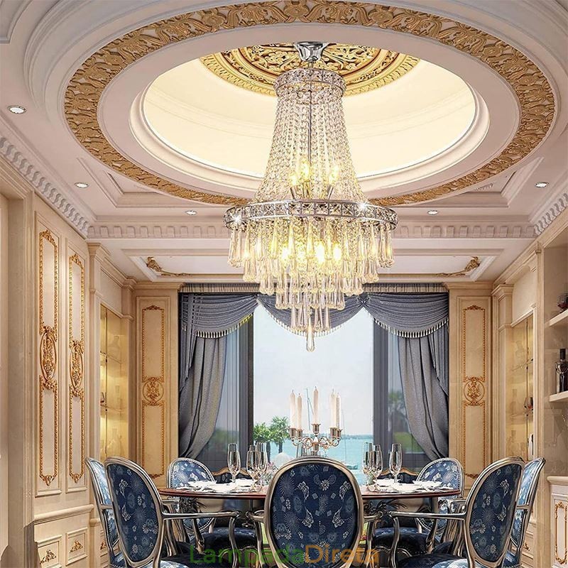 Lustre de cristal moderno contemporâneo elegante luminária de teto escada duplex
