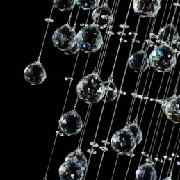Lustre de cristal moderno com luz de teto embutida