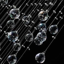 Lustre de cristal moderno com luz de teto embutida