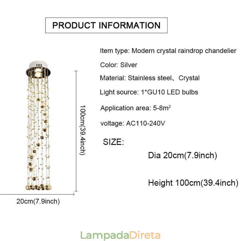 Lustre grande de luxo moderno de cristal embutido luminárias de teto