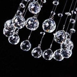 Lustre grande de luxo moderno de cristal embutido luminárias de teto