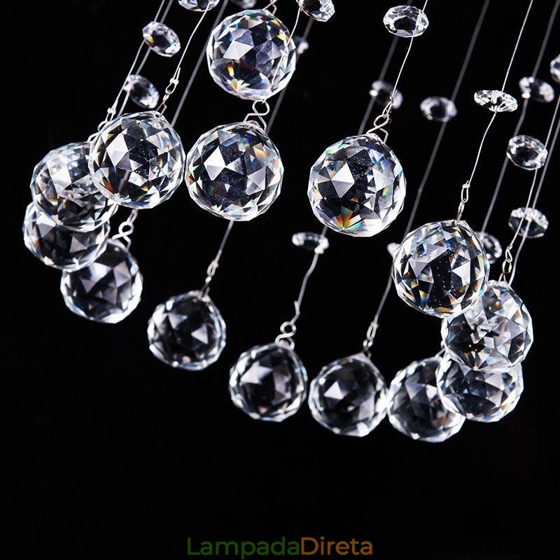 Lustre grande de luxo moderno de cristal embutido luminárias de teto