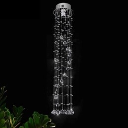 Lustre grande de luxo moderno de cristal embutido luminárias de teto