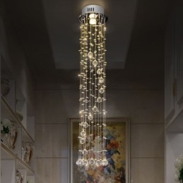 Lustre grande de luxo moderno de cristal embutido luminárias de teto