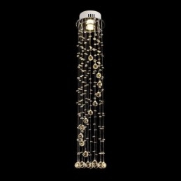 Lustre grande de luxo moderno de cristal embutido luminárias de teto