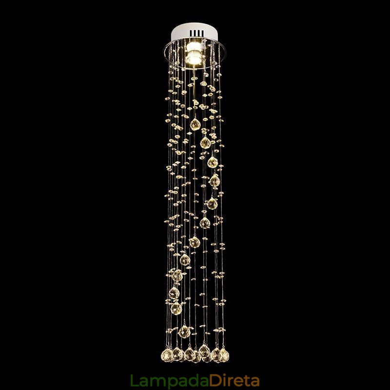 Lustre grande de luxo moderno de cristal embutido luminárias de teto