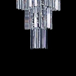 Lustre de cristal quadrado moderno Luminária de teto elegante contemporânea Escada duplex