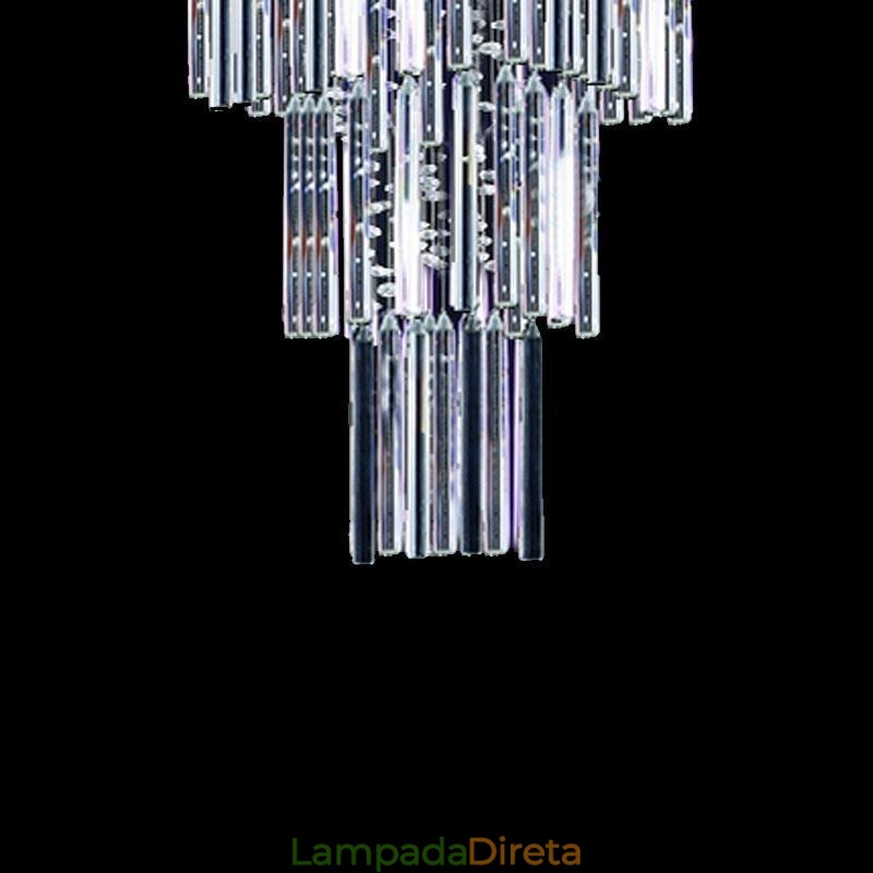 Lustre de cristal quadrado moderno Luminária de teto elegante contemporânea Escada duplex