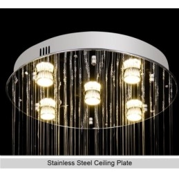 Lustre de cristal contemporâneo elegante luminária de teto duplex escada