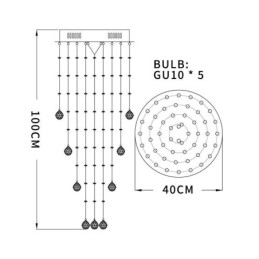 Lustre de cristal contemporâneo elegante luminária de teto duplex escada