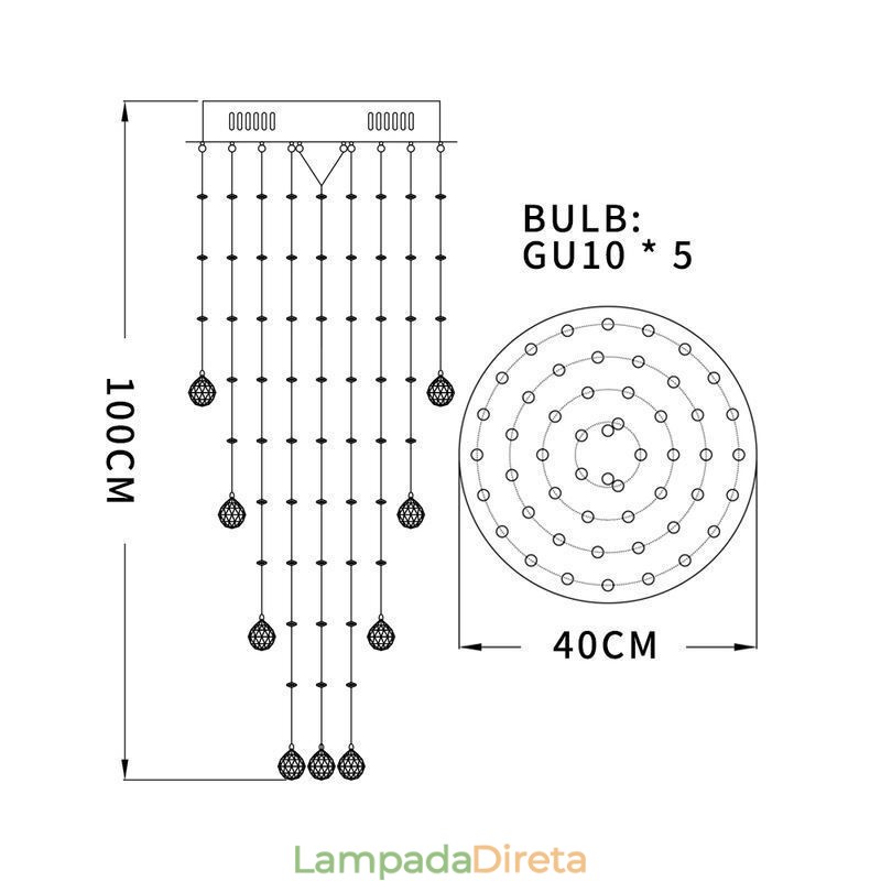 Lustre de cristal contemporâneo elegante luminária de teto duplex escada