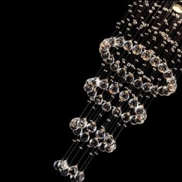 Lustre de cristal contemporâneo elegante luminária de teto duplex escada