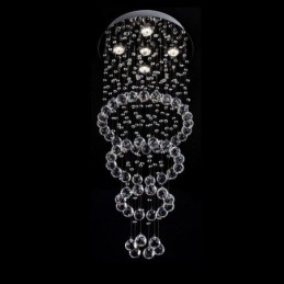 Lustre de cristal contemporâneo elegante luminária de teto duplex escada