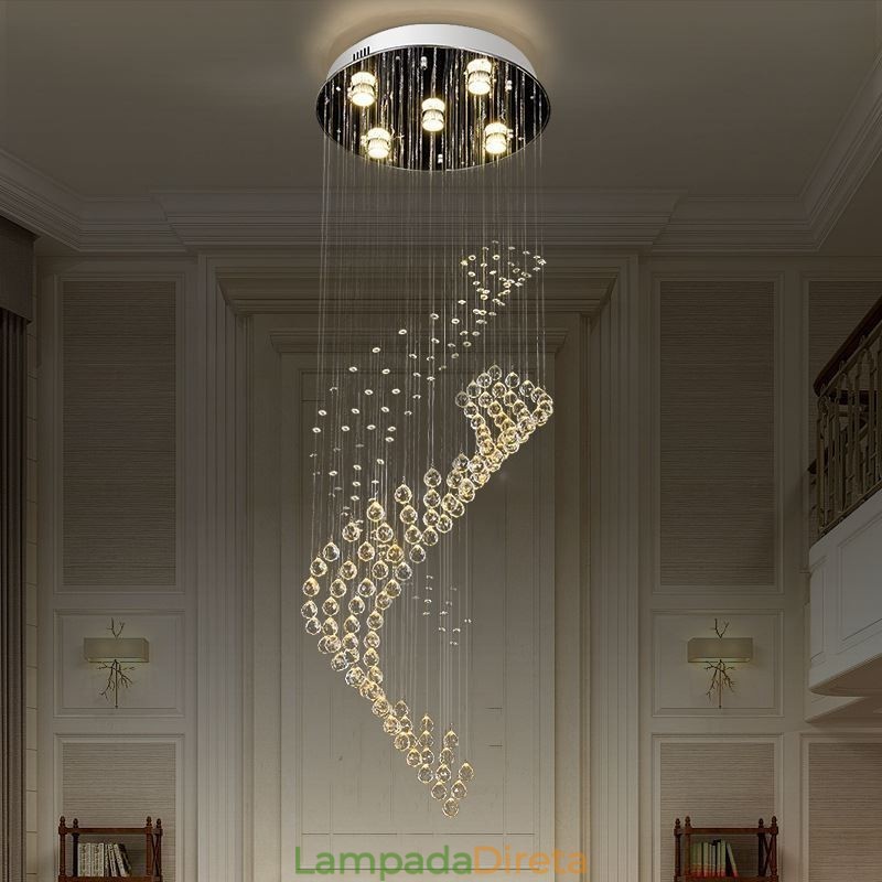 Elegante lustre de cristal Raindrop luzes de teto Foyer